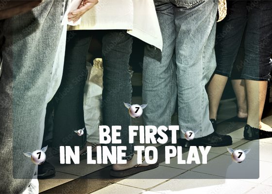 Be first in line to play the lotto online.