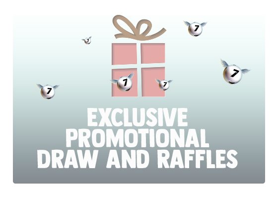 Online lotteries give you exclusive draws and raffles.