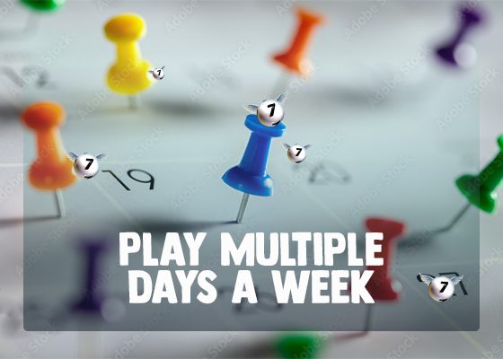 Play online for entry into more draws every week.