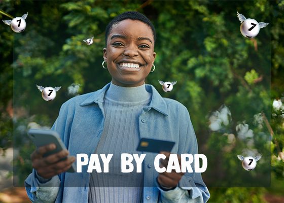 When you play the lotto online you can pay by card.